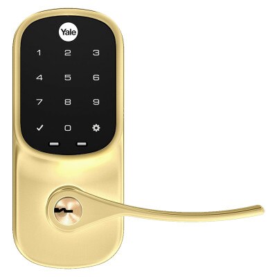 Yale Z-Wave Plus Assure Touchscreen Keypad Lever Lock, Gen5, Lifetime Brass